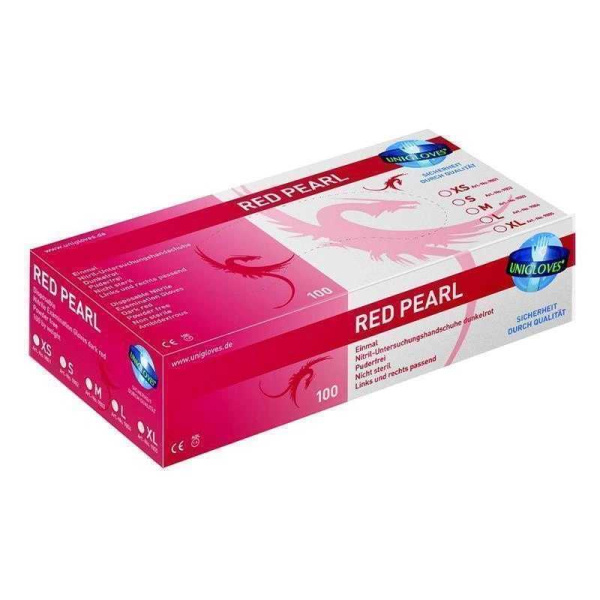 Nitril Handschuhe Red Pearl unsteril Größe M